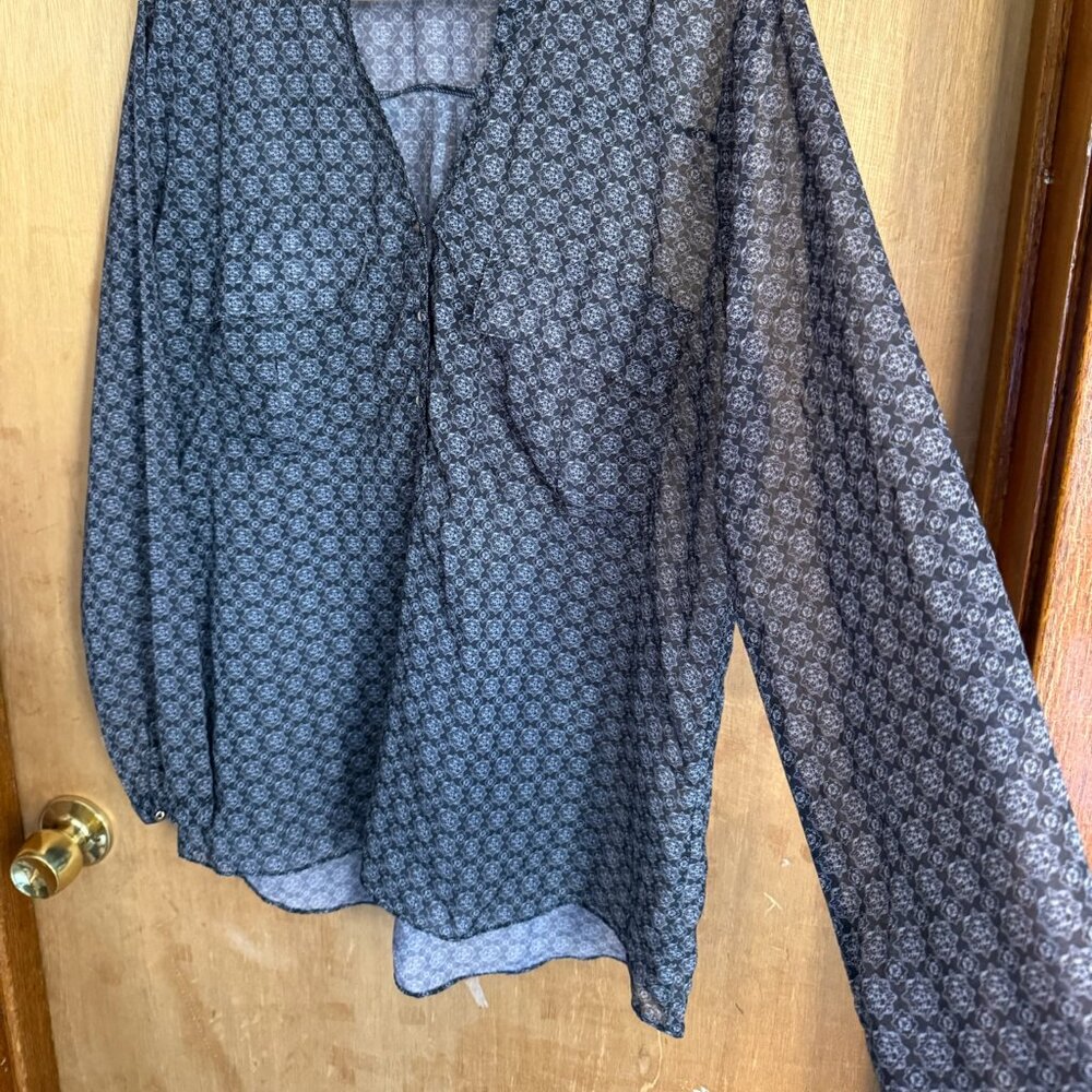Metaphor Sheer Patterned Blouse - image 2